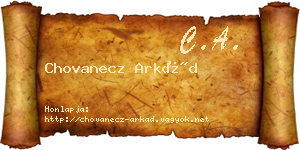 Chovanecz Arkád névjegykártya